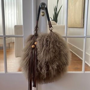 Shaggy faux fur Handbag.